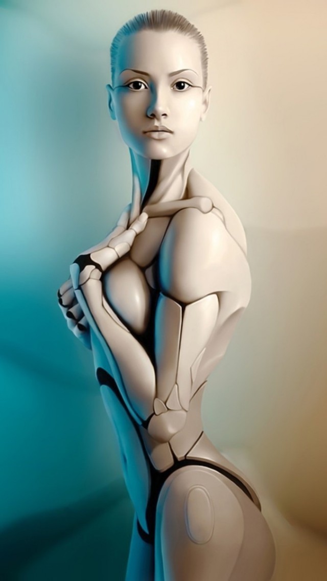 ホット女性ロボットクリエイティブレンダリングiphone5壁紙 Iphoneチーズ