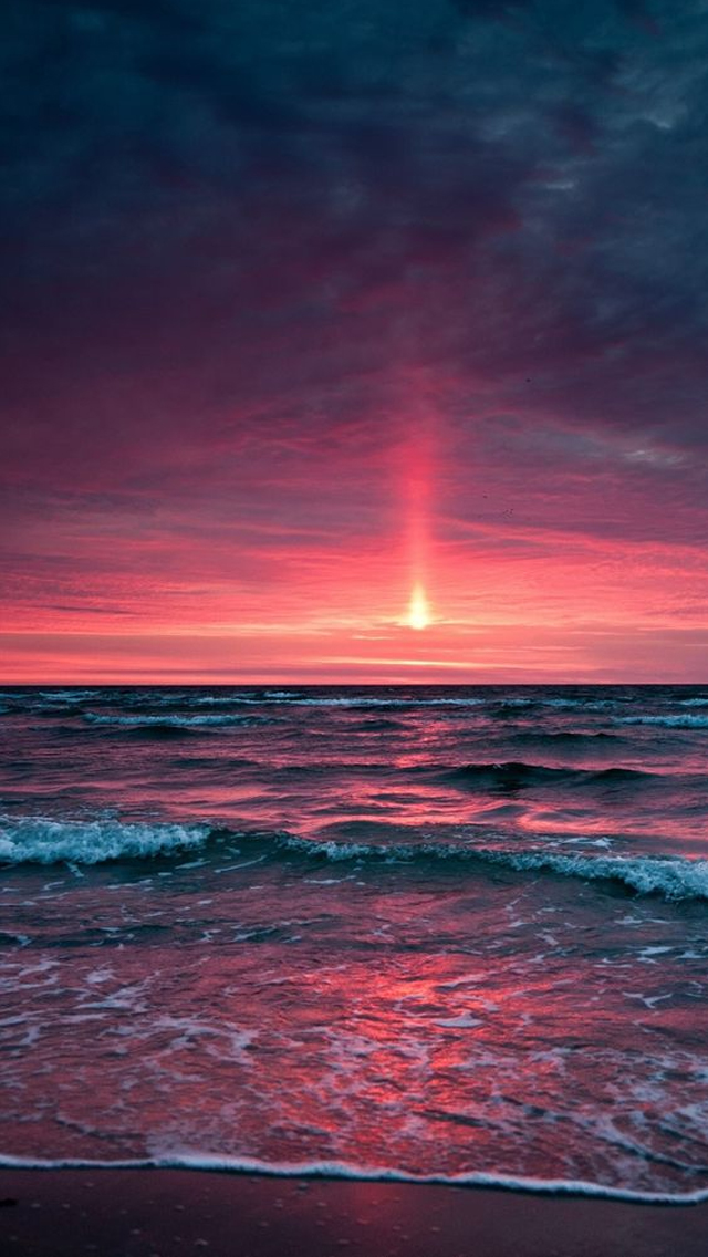 劇的な紅海の夕日iphone 5 Android自然壁紙 Iphoneチーズ