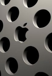 3D AppleロゴiPhoneの壁紙