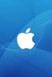 Appleロゴワイヤーフレーム波iPhone6の壁紙