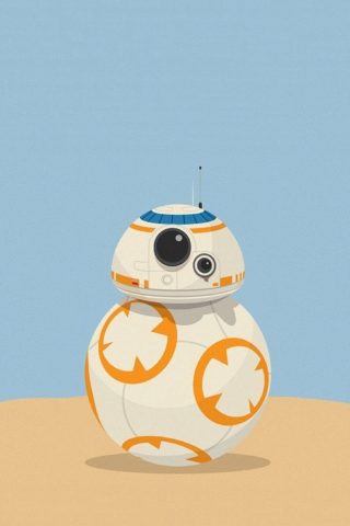BB-8かわいいロボットスターウォーズイラストiPhone5壁紙