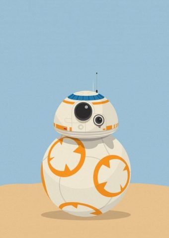 BB-8かわいいロボットスターウォーズイラストiPhone5壁紙