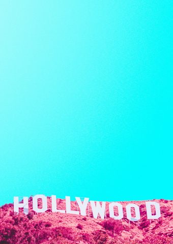 ハリウッドヒルズ・サイン赤外線iPhone8 Plus壁紙