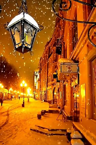 モスクワ冬の夜iPhone6壁紙