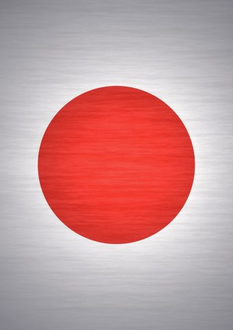 日本旗グレーテクスチャiPhone6 Plus壁紙