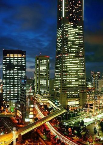 横浜イブニングメトロポリス開発市iPhone8壁紙