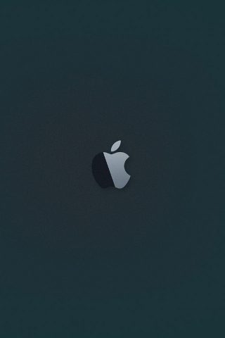 アップル（Apple Inc.）のロゴダークグリーンiPhone8Plus壁紙
