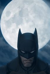 バットマンと月iPhone5壁紙