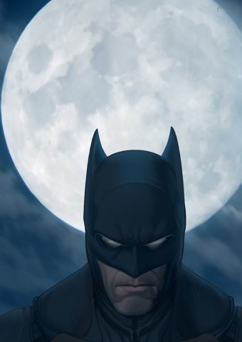 バットマンと月iPhone5壁紙