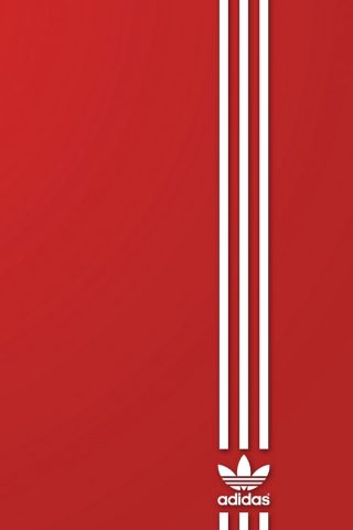 アディダススポーツレッドロゴiPhone 6/Android壁紙