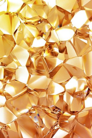 幾何学的なゴールドダイヤモンドiPhone 6/Android壁紙