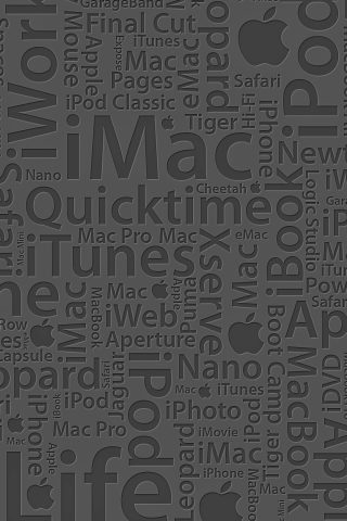 「Apple」アップルタイポグラフィiPhone 8 Plus/Android壁紙