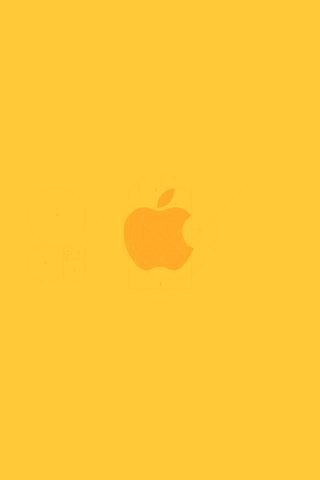 「Apple」ゴールデンアップルロゴiPhone 5/Android壁紙