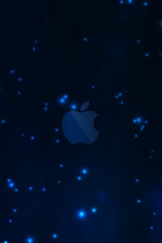 【Apple】アップルダークブルーロゴiPhone 8 Plus/Android壁紙
