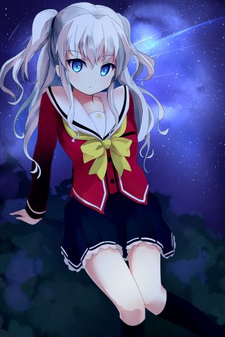 Charlotte (アニメ) 友利奈緒シャーロットiPhone XS Max/Android壁紙