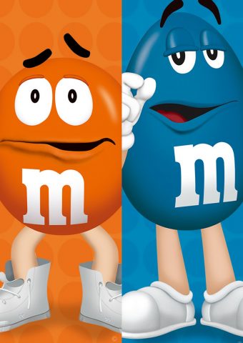 M&M’S （エムアンドエムズ） オレンジブルー 無料壁紙