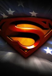 スーパーマンのロゴのスマホ壁紙