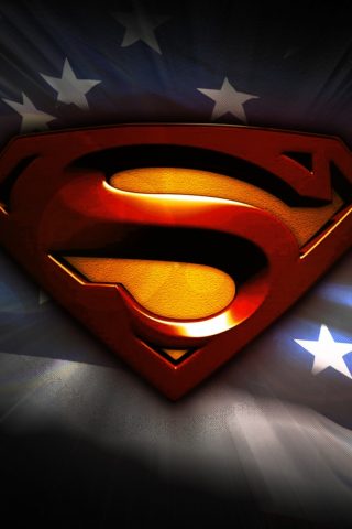 スーパーマンのロゴのスマホ壁紙